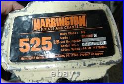 HARRINGTON HOIST ED52 525LB With ACCESSORIES, CHAIN, HOOKS, & PELICAN 1650 CASE
