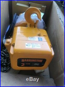 HARRINGTON NER020L-10 2 Ton Electric Chain Hoist Top Hook, 4000lb, 10FT, 230/460V
