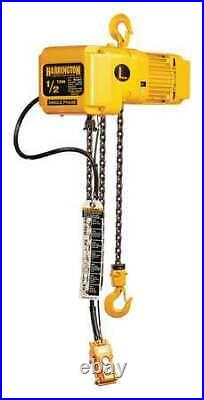HARRINGTON SNER005S-10 Electric Chain Hoist, 1000 lb, 10 ft
