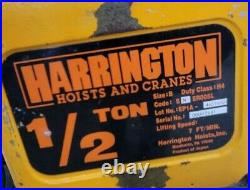 Harrington 1/2 Ton Electric Chain Hoist 1 Phase 115/230V Motor 10' Chain Lift