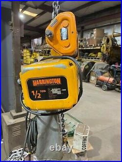Harrington 1/2 Ton Electric Chain Hoist, 460V, 0.75 HP NER005L