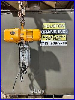 Harrington 1/2 Ton Electric Chain Hoist, NER005L, 15 ft Lift, 230/460-3-60V