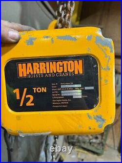 Harrington 1/2 Ton Electric Chain Hoist, NER005L, 15 ft Lift, 230/460-3-60V