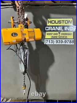 Harrington 1/2 Ton Electric Chain Hoist, NER005L, 9 ft Lift, 230/460V