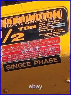 Harrington 1/2 Ton Electric Chain Hoist with Power Trolley FNER005L