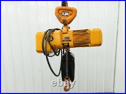 Harrington 1/4 Ton 500lb Electric Chain Hoist 10' Lift 14FPM 1Ph 115/230V Trolly