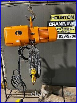 Harrington 1 Ton Electric Chain Hoist, NER010L, 13ft Lift, 230/460-3-60V