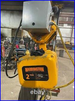 Harrington 2 Ton Electric Chain Hoist, 460V, Model NER020L