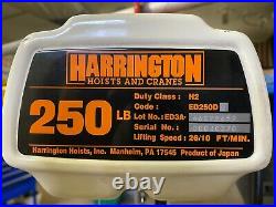 Harrington 250 LB Two speed chain hoist ED250D 120V single phase
