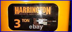 Harrington 3 Ton Electric Chain Hoist Ner 11 2 speed hoist. NEW ner2 030 CD