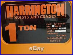 Harrington 3PH 1Ton ER010S 40 Lift Electric Chain Hoist NIB