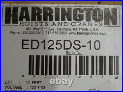 Harrington ED125DS Dual Speed Electric Chain Hoist 125 lbs, 120V, 10' Lift