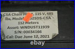 Harrington ED525DS Electric Hoist with 368ft Chain