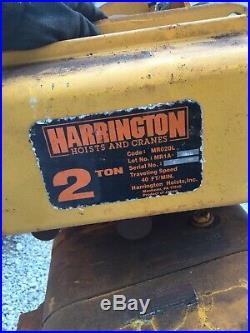 Harrington ER020L 2 Ton Electric Chain Hoist, 10 Lift, 208 V, 3 PH, With MR020L