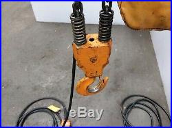 Harrington ES020L 2 Ton Electric Chain Hoist 20' Lift 16' Pendant 13 FPM 3PH