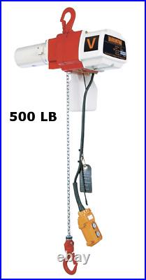 Harrington Ed-v Mini Electric Chain Hoist, 500 Lb Capacity