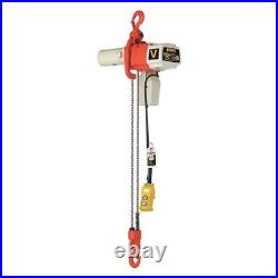 Harrington Ed1000v-10 Electric Chain Hoist, 1,000 Lb, 10 Ft, Hook Mounted No