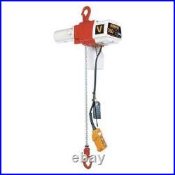 Harrington Ed350v-10 Electric Chain Hoist, 350 Lb, 10 Ft, Hook Mounted No