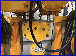 Harrington, Electric, 10 Ton Chain Hoist, Er100s-30, 30' Lift, 12' Min, Inspected
