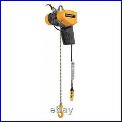Harrington Eq005sd-10 Electric Chain Hoist, 1,000 Lb, 10 Ft, Hook Mounted No