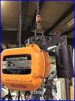 Harrington Er Electric Chain Hoist, 2 1/2 5 Ton Capacity