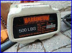 Harrington H2 Electric Chain Hoist 500 lb. Load Capacity ED500V-10 120V