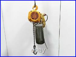Harrington NER010L 1 Ton Electric Chain Hoist 14' Lift 14 FPM 480v