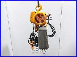 Harrington NER010L 1 Ton Electric Chain Hoist 18'6 Lift 14 FPM 460v