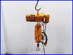 Harrington NER010L 1 Ton Electric Chain Hoist 20' Lift 16 FPM 460v Load Tested