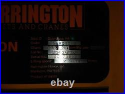 Harrington NER010LD 1 Ton Electric Chain Hoist MR010L Power Trolley 460v 3PH 10