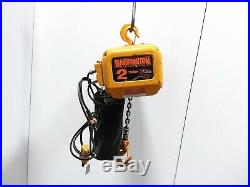 Harrington NER020S 2 Ton Electric Chain Hoist 17' Lift 28fpm 460v