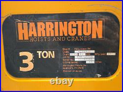 Harrington NER030C 3 Ton 20' Lift Electric Chain Hoist, New Pendant & Power Cord