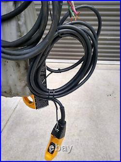Harrington NER030C 3 Ton 20' Lift Electric Chain Hoist, New Pendant & Power Cord