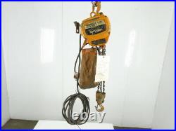 Harrington Peerless Y4-3A6 1Ton Electric Chain Hoist 15' Lift 13.8FPM 230/480V