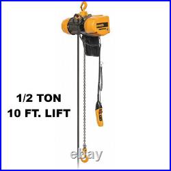 Harrington Seq Electric Chain Hoist 1000 Lb Capacity, 10 Ft Lift