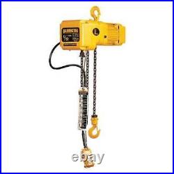 Harrington Sner005s-10 Electric Chain Hoist, 1,000 Lb, 10 Ft, Hook Mounted No