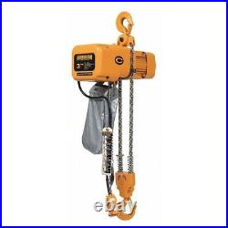 Harrington Sner030c-20 Electric Chain Hoist, 6,000 Lb, 20 Ft, Hook Mounted No