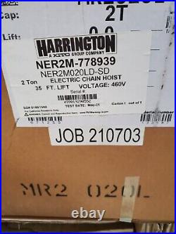 Harrington chain hoist NER2020L-15 2 TON