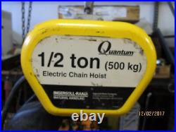 IR Ingersoll Rand 1/2 Ton Hoist Quantum 30 ft chain 460v 3 Phase Q25-ND