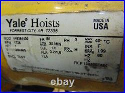 Industrial Yale Electric Chain Hoist 1/2 Ton With Trolley