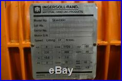 Ingersoll Rand Model Se4-030H 3 Ton Electric Chain Hoist With Remote Pendant