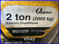 Ingersoll Rand Quantum Electric Chain Hoist 2 Ton Used Parts Repair