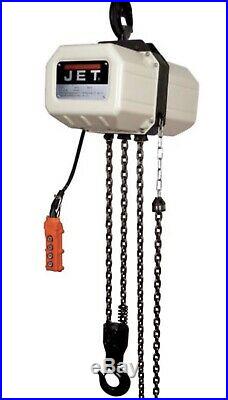 JET 1SS-1C-15 1 Ton Electric Chain Hoist 1Ph 15' Lift 115/230V New In Box