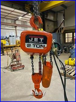 JET 2 Ton Electric Chain Hoist, Model2SS-3-10, 10 FT Lift, 230/460V