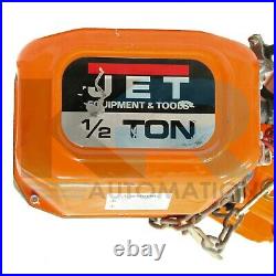 Jet 1/2SS-3-15 Electric Chain Hoist 1/2 Ton 15' Lift 3 Phase 230/460V 28FPM
