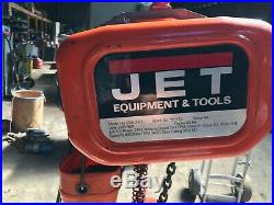 Jet 2 Ton Electric Chain Hoist 230 or 460 3Ph 10' chain MINT