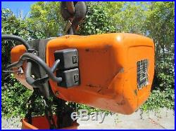 Jet Hitachi 1 Ton Electric Chain Hoist with 2 Ton Manual Trolley and Pendant