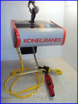 Kone Cranes 1 Ton Electric Chain Hoist CLX10C1100 460V 3 Phase 2.9HP