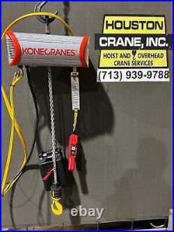 KoneCrane 1/2 Ton Electric Chain Hoist, CLX05C041050, 17 FT Lift, 460-3-60 V
