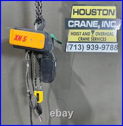 Konecrane 1 Ton Electric Chain Hoist, ModelXN05, 12 Lift, 460-3-60V